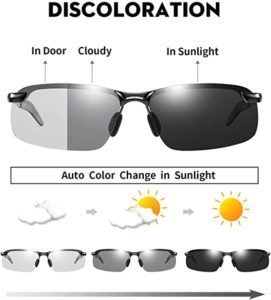 Fahrradbrille mit selbsttönenden Gläsern